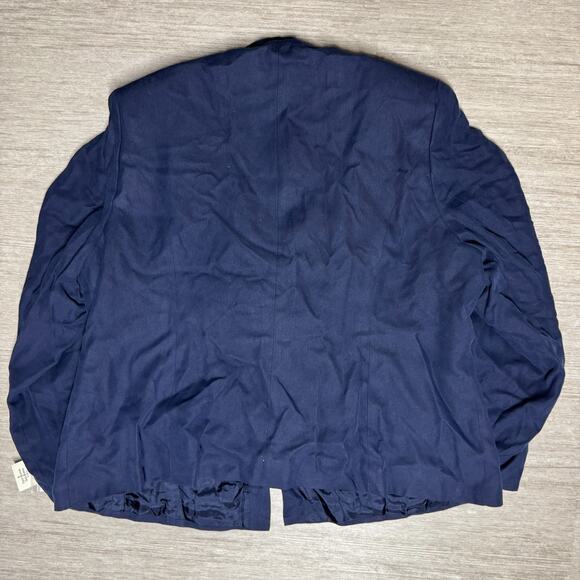 VTG Valerie Stevens Button Front Shirt Silk Top NWT Blue 22W Overshirt Lined - Picture 4 of 7